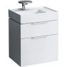 Комплект мебели + раковина LAUFEN KARTELL 4.0755.2.033.631.1+ 8.1033.4.757.112.1 (595x455x615мм), цвет глянцевый белый 0755.2.033.1+ 8.1033.4